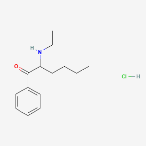 molecular formula C14H22ClNO B593726 2-(乙基氨基)-1-苯基己酮；盐酸盐 CAS No. 18410-62-3