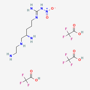 molecular formula C14H24F9N7O8 B593745 N-[(4S)-4-氨基-5-[(2-氨基乙基]氨基]P CAS No. 357965-99-2