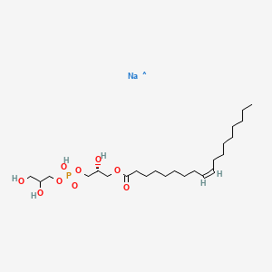 molecular formula C24H47NaO9P B593747 1-oleoyl-2-hydroxy-sn-glycero-3-phospho-(1'-rac-glycerol) (sodiuM salt) CAS No. 326495-24-3