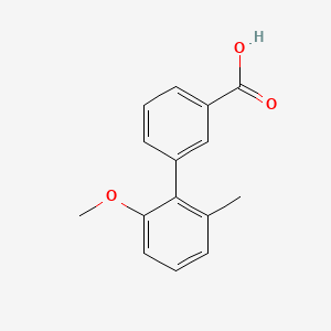 molecular formula C15H14O3 B593787 2'-Methoxy-6'-methylbiphenyl-3-carboxylic acid CAS No. 1215206-67-9