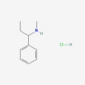 molecular formula C10H16ClN B593788 N-methyl-1-phenyl-1-propanamine hydrochloride CAS No. 76605-79-3