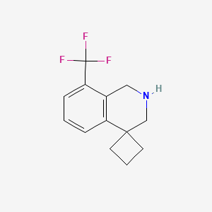 molecular formula C13H14F3N B593791 8'-(Trifluoromethyl)-2',3'-dihydro-1'h-spiro[cyclobutane-1,4'-isoquinoline] CAS No. 1314779-32-2