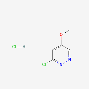 molecular formula C5H6Cl2N2O B593792 3-Chloro-5-methoxypyridazine hydrochloride CAS No. 1245646-61-0