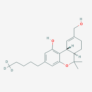 molecular formula C21H27D3O3 B593794 (+/-)-11-羟基-δ9-THC-D3 CAS No. 362044-74-4