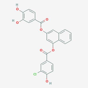 3-Chloro-4-hydroxy-benzoicacid-3-[(3,4-dihydroxybenzoyl)oxy]-1-naphthalenylester