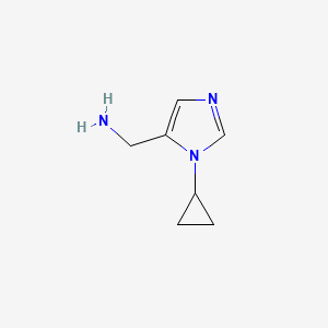 molecular formula C7H11N3 B593807 (1-Cyclopropyl-1H-imidazol-5-yl)methanamine CAS No. 1227465-77-1