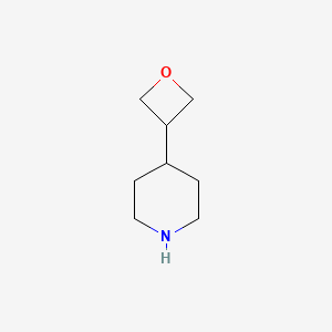 molecular formula C8H15NO B593809 4-(氧杂环丁烷-3-基)哌啶 CAS No. 1257294-01-1