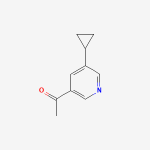 molecular formula C10H11NO B593812 1-(5-Cyclopropylpyridin-3-yl)ethanone CAS No. 1256818-46-8