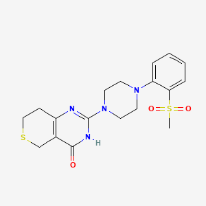 molecular formula C18H22N4O3S2 B593813 2-[4-(2-甲基磺酰基苯基)哌嗪-1-基]-3,5,7,8-四氢噻吩并[4,3-d]嘧啶-4-酮 CAS No. 1563007-08-8
