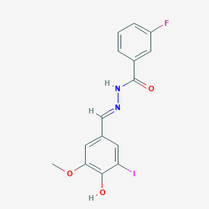 molecular formula C15H12FIN2O3 B593817 Endosidin 2 CAS No. 1839524-44-5