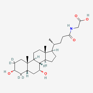 molecular formula C26H43NO5 B593819 Acide glycochénodésoxycholique-d4 CAS No. 1201918-16-2