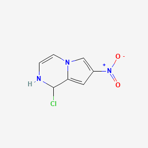 molecular formula C7H6ClN3O2 B593821 1-Chloro-7-nitro-1,2-dihydropyrrolo[1,2-a]pyrazine CAS No. 1209090-23-2