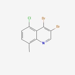 molecular formula C10H6Br2ClN B593825 3,4-Dibromo-5-chloro-8-methylquinoline CAS No. 1209360-18-8