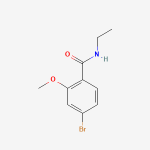 molecular formula C10H12BrNO2 B593851 4-Bromo-N-ethyl-2-methoxybenzamide CAS No. 1245563-19-2