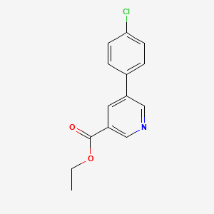 molecular formula C14H12ClNO2 B593852 5-(4-氯苯基)烟酸乙酯 CAS No. 1258269-08-7