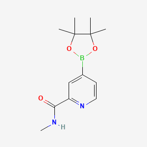 molecular formula C13H19BN2O3 B593860 N-Methyl-4-(4,4,5,5-tetramethyl-1,3,2-dioxaborolan-2-yl)pyridine-2-carboxamide CAS No. 1313738-91-8