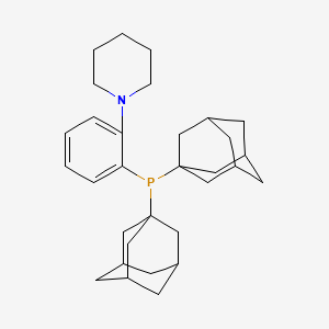 molecular formula C31H44NP B593864 1-(2-(Di(adamantan-1-yl)phosphino)phenyl)piperidine CAS No. 1237588-13-4
