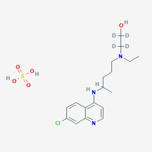 molecular formula C18H28ClN3O5S B593870 羟氯喹-d4（硫酸盐） CAS No. 1854126-45-6