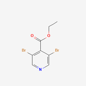 molecular formula C8H7Br2NO2 B593880 Ethyl 3,5-dibromoisonicotinate CAS No. 1214375-76-4