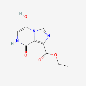 molecular formula C9H9N3O4 B593901 Ethyl 5,8-Dihydroxyimidazo[1,5-a]pyrazine-1-carboxylate CAS No. 1256633-37-0