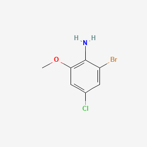 molecular formula C7H7BrClNO B593912 2-溴-4-氯-6-甲氧基苯胺 CAS No. 1261895-84-4