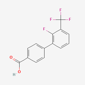 molecular formula C14H8F4O2 B593928 4-(2-Fluoro-3-trifluoromethylphenyl)benzoic acid CAS No. 1261896-07-4