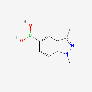 molecular formula C9H11BN2O2 B593929 1,3-二甲基吲唑-5-硼酸 CAS No. 1310404-48-8