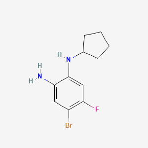 molecular formula C11H14BrFN2 B593935 4-Bromo-1-N-cyclopentyl-5-fluorobenzene-1,2-diamine CAS No. 1365272-64-5