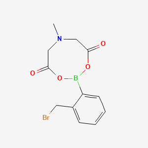 molecular formula C12H13BBrNO4 B593936 2-[2-(Bromomethyl)phenyl]-6-methyl-1,3,6,2-dioxazaborocane-4,8-dione CAS No. 1257740-52-5