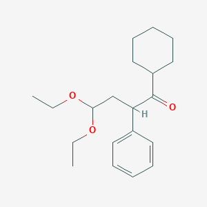 molecular formula C20H30O3 B059394 1-Cyclohexyl-4,4-diethoxy-2-phenylbutan-1-one CAS No. 1347677-19-3