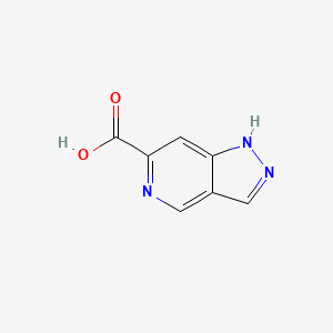 molecular formula C7H5N3O2 B593942 1H-Pyrazolo[4,3-c]pyridine-6-carboxylic acid CAS No. 1256802-03-5