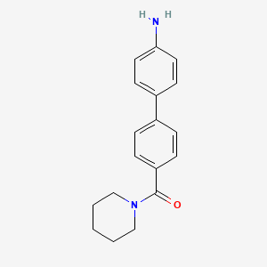 molecular formula C18H20N2O B593961 (4'-氨基-[1,1'-联苯]-4-基)(哌啶-1-基)甲酮 CAS No. 1334500-06-9