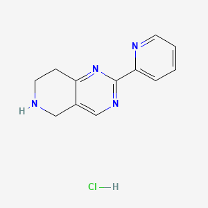 molecular formula C12H13ClN4 B593975 2-吡啶-2-基-5,6,7,8-四氢吡啶并[4,3-d]嘧啶；盐酸盐 CAS No. 1207175-11-8