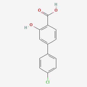 molecular formula C13H9ClO3 B593986 4-(4-氯苯基)-2-羟基苯甲酸 CAS No. 1261995-96-3