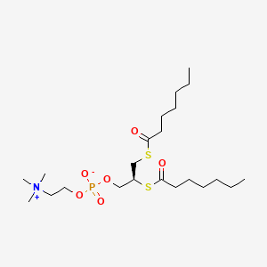 molecular formula C22H44NO6PS2 B593993 1,2-bis(Heptanoylthio)glycerophosphocholine CAS No. 89019-63-6