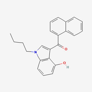 molecular formula C23H21NO2 B594004 JWH 073 4-hydroxyindole metabolite CAS No. 1307803-46-8