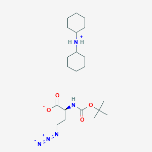 molecular formula C21H39N5O4 B594020 N-Boc-4-azido-L-homoalanine (dicyclohexylammonium) salt CAS No. 1217459-14-7