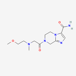 7-{[(2-methoxyethyl)(methyl)amino]acetyl}-5,6,7,8-tetrahydroimidazo[1,2-a]pyrazine-3-carboxamide