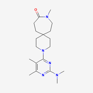 3-[2-(dimethylamino)-5,6-dimethylpyrimidin-4-yl]-9-methyl-3,9-diazaspiro[5.6]dodecan-10-one