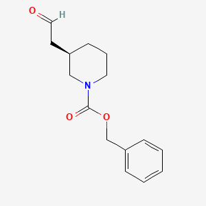 molecular formula C15H19NO3 B594026 Benzyl (3R)-3-(2-oxoethyl)piperidine-1-carboxylate CAS No. 1359722-03-4