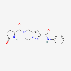 5-(5-oxoprolyl)-N-phenyl-4,5,6,7-tetrahydropyrazolo[1,5-a]pyrazine-2-carboxamide