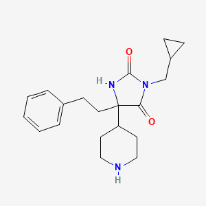 3-(cyclopropylmethyl)-5-(2-phenylethyl)-5-(4-piperidinyl)-2,4-imidazolidinedione hydrochloride