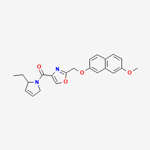 4-[(2-ethyl-2,5-dihydro-1H-pyrrol-1-yl)carbonyl]-2-{[(7-methoxy-2-naphthyl)oxy]methyl}-1,3-oxazole