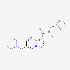 6-[(diethylamino)methyl]-N-methyl-N-(3-thienylmethyl)pyrazolo[1,5-a]pyrimidine-3-carboxamide