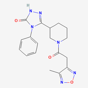 5-{1-[(4-methyl-1,2,5-oxadiazol-3-yl)acetyl]piperidin-3-yl}-4-phenyl-2,4-dihydro-3H-1,2,4-triazol-3-one