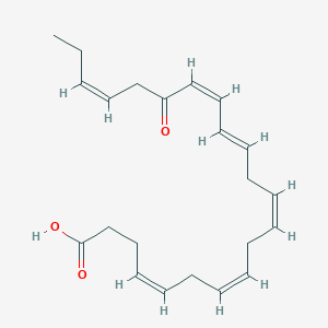 molecular formula C22H30O3 B594032 17-氧代-4(Z),7(Z),10(Z),13(Z),15(E),19(Z)-二十二碳六烯酸 CAS No. 1233715-28-0