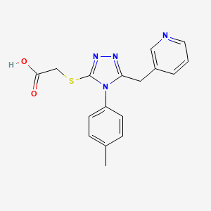 {[4-(4-methylphenyl)-5-(pyridin-3-ylmethyl)-4H-1,2,4-triazol-3-yl]thio}acetic acid