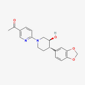 1-{6-[(3S*,4S*)-4-(1,3-benzodioxol-5-yl)-3-hydroxypiperidin-1-yl]pyridin-3-yl}ethanone