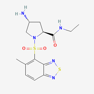 (4R)-4-amino-N-ethyl-1-[(5-methyl-2,1,3-benzothiadiazol-4-yl)sulfonyl]-L-prolinamide