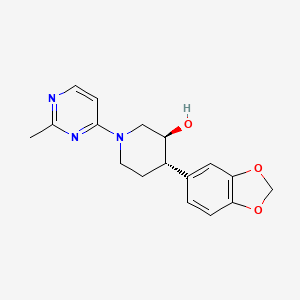 (3S*,4S*)-4-(1,3-benzodioxol-5-yl)-1-(2-methylpyrimidin-4-yl)piperidin-3-ol